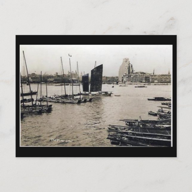 Cartão Postal Cartão-postal antigo - Bund, Xangai, China (Frente)