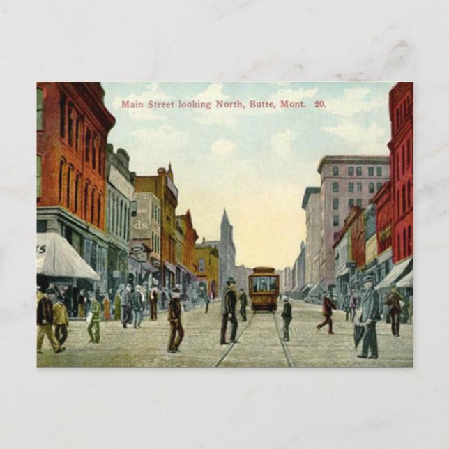 Cartão Postal Cartão-postal antigo - Butte, Montana, EUA (Frente)