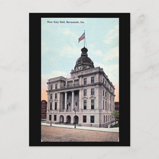 Cartão Postal Cartão-postal antigo, Câmara Municipal, Savana, Ge (Frente)