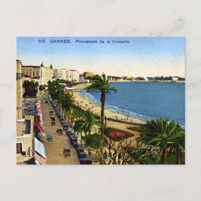 Cartão Postal Cartão-postal antigo - Cannes, La Croisette (Frente)