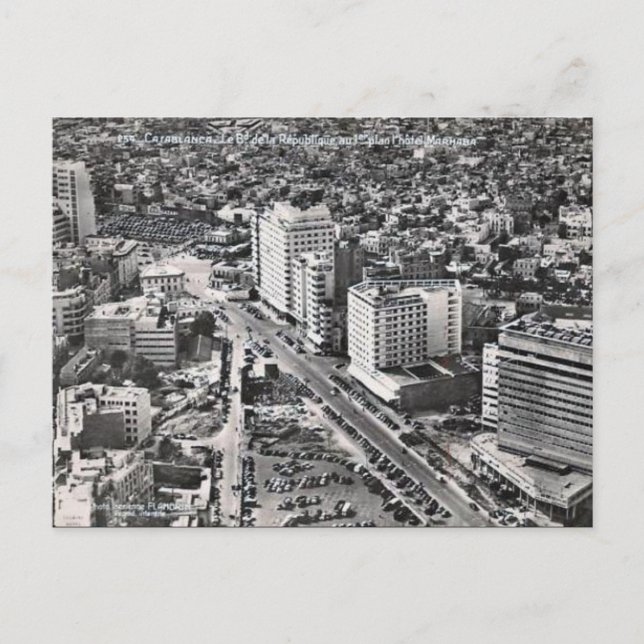 Cartão Postal Cartão-postal antigo - Casablanca, Marrocos (Frente)