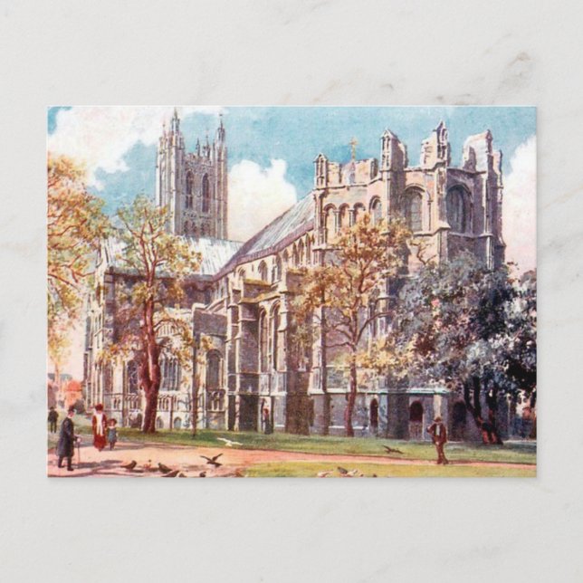 Cartão Postal Cartão-postal antigo - Catedral de Canterbury (Frente)