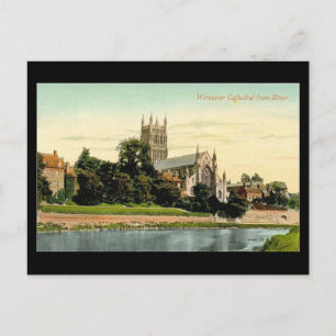 Cartão Postal Cartão-postal antigo - Catedral de Worcester