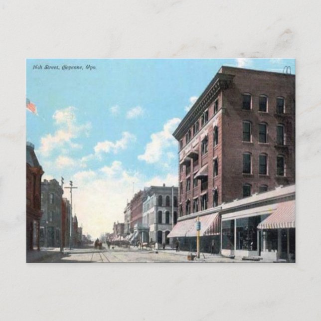 Cartão Postal Cartão-postal antigo - Cheyenne, Wyoming (Frente)