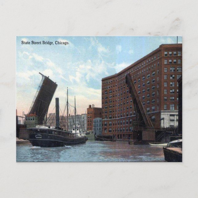 Cartão Postal Cartão-postal antigo - Chicago, Illinois (Frente)