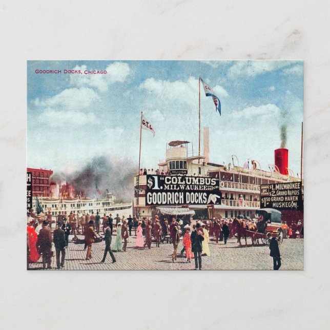 Cartão Postal Cartão-postal antigo - Chicago, Illinois (Frente)