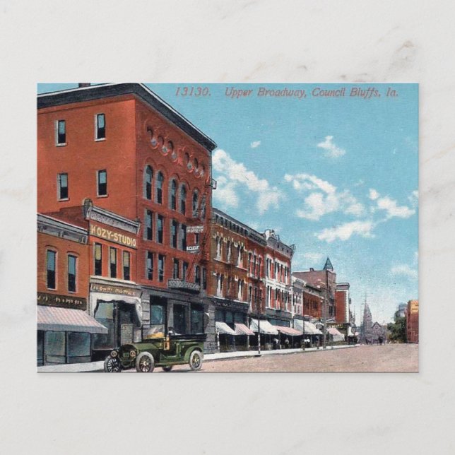Cartão Postal Cartão-postal antigo - Council Bluffs, Iowa, EUA (Frente)