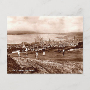 Cartão Postal Cartão-postal antigo - Curso Golf, Greenock, Esc