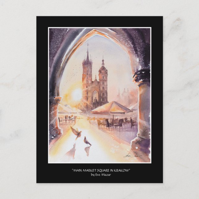 Cartão Postal Cartão-postal antigo da Cidade Antiga, Pintado pel (Frente)