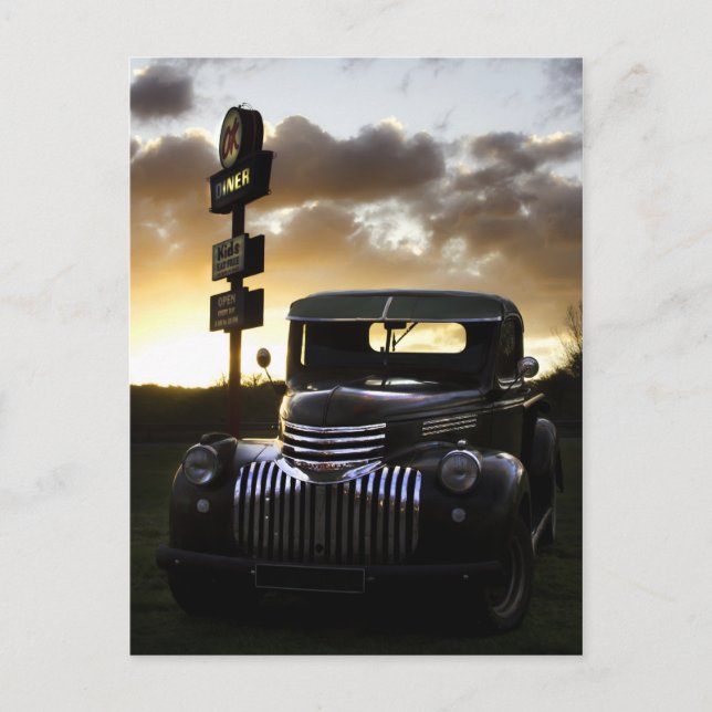 Cartão Postal Cartão-postal antigo de caminhão Chevy (Frente)