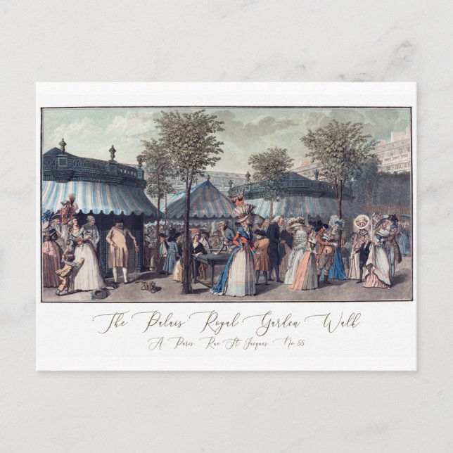 Cartão Postal Cartão-postal Antigo de Ilustração de Moda Frances (Frente)