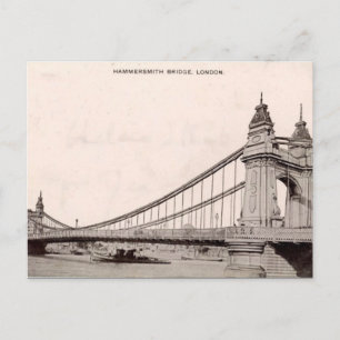 Cartão Postal Cartão-postal antigo de Londres - Ponte Hammersmi