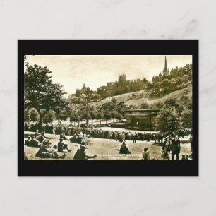 Cartão Postal Cartão-postal antigo, Edimburgo, Jardins de Ruas