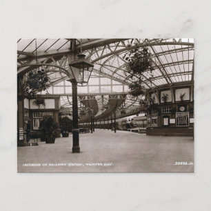 Cartão Postal Cartão-postal antigo - Estação Ferroviária, Baía d