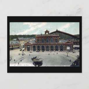 Cartão Postal Cartão-postal antigo - Estação Lille