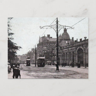 Cartão Postal Cartão-postal antigo - Estação Midland, Leicester