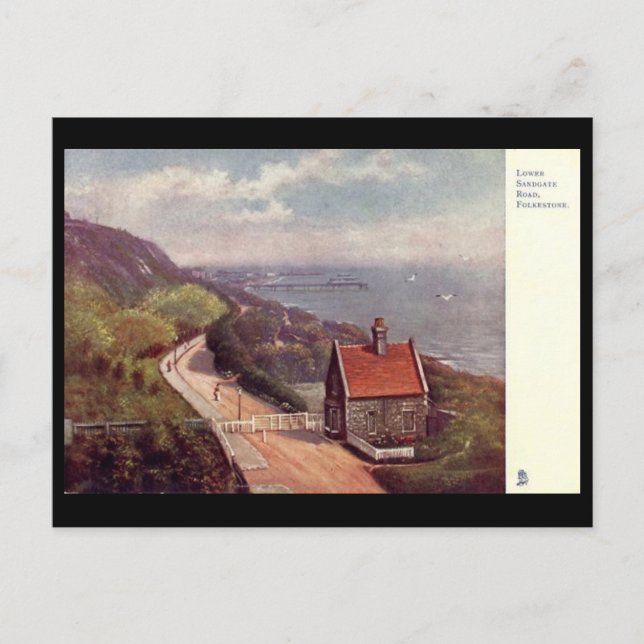 Cartão Postal Cartão-postal antigo - Folkestone, Kent. (Frente)