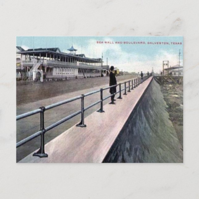 Cartão Postal Cartão-postal antigo - Galveston, Texas (Frente)