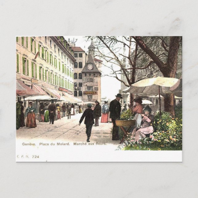 Cartão Postal Cartão-postal antigo - Genebra, Suiça (Frente)