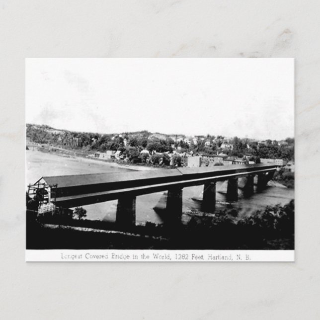 Cartão Postal Cartão-postal antigo - Hartland, New Brunswick (Frente)