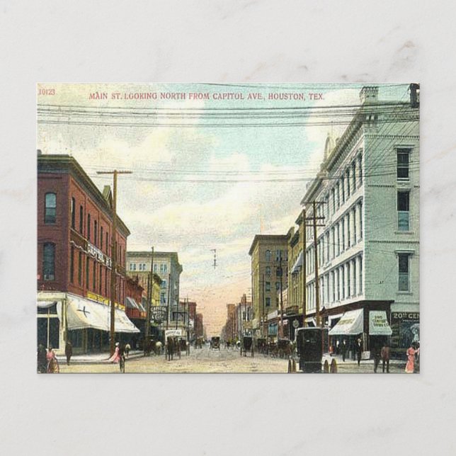 Cartão Postal Cartão-postal antigo - Houston, Texas (Frente)