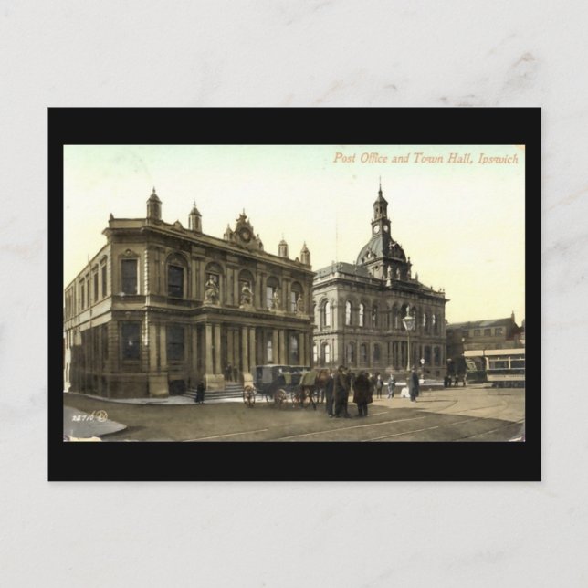 Cartão Postal Cartão-Postal Antigo - Ipswich, Suffolk (Frente)