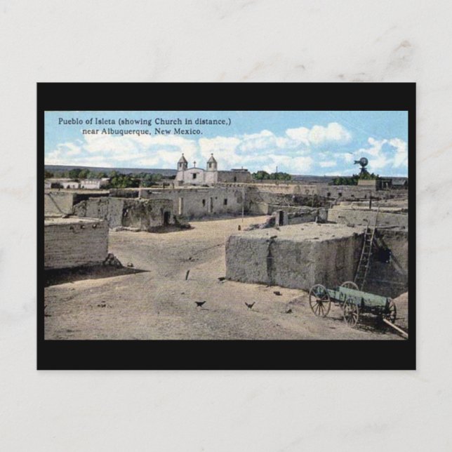 Cartão Postal Cartão-postal antigo - Isleta, Novo México, EUA (Frente)