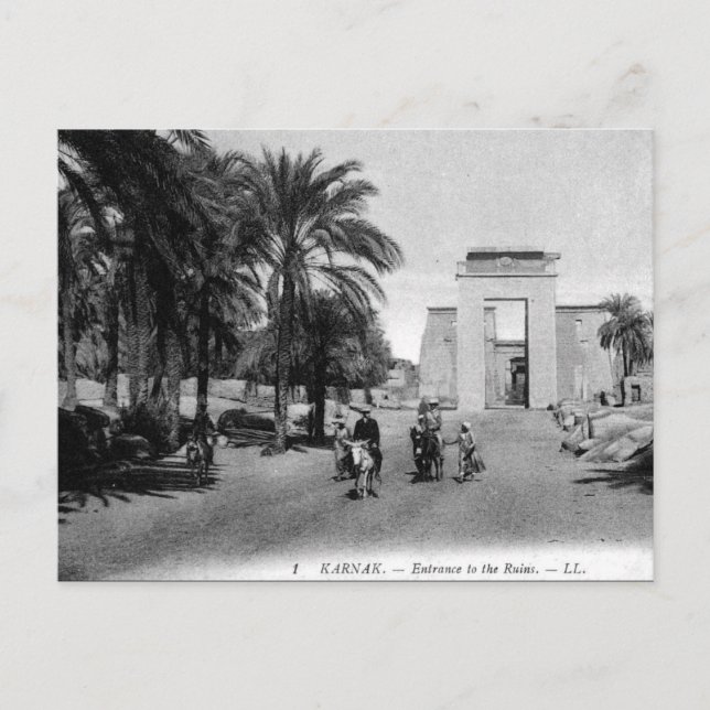 Cartão Postal Cartão-postal antigo - Karnak, Egito (Frente)