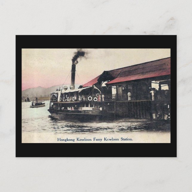 Cartão Postal Cartão-postal antigo - Kowloon Ferry, Hong Kong (Frente)