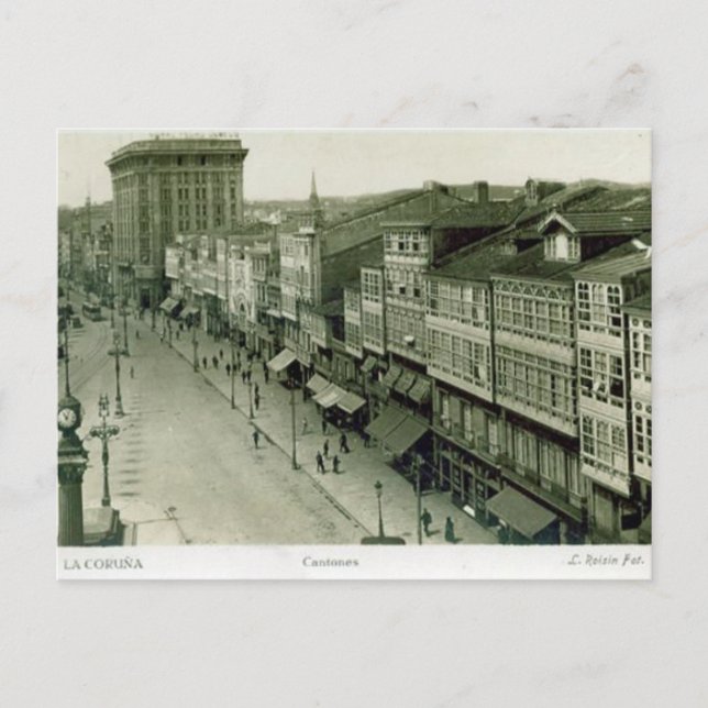 Cartão Postal Cartão-postal antigo - La Coruna, Espanha (Frente)