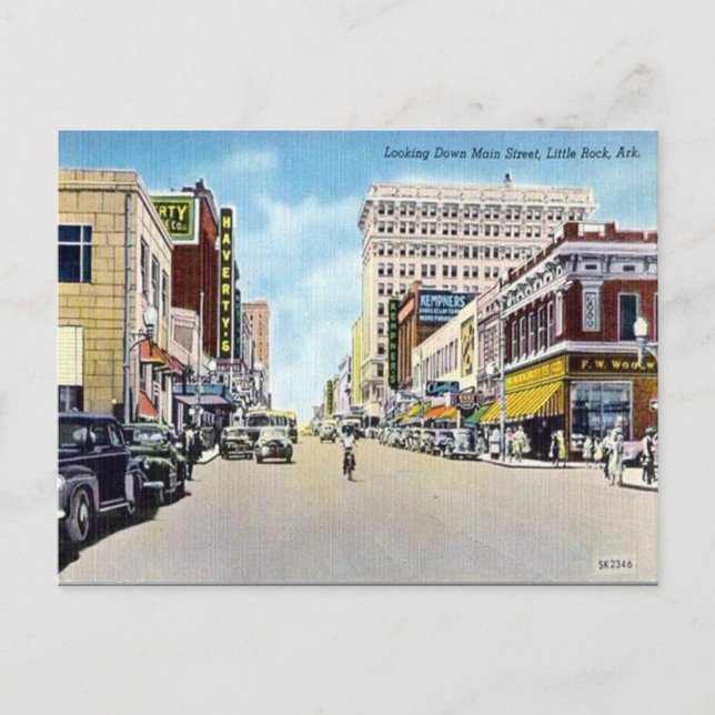 Cartão Postal Cartão-postal antigo - Little Rock, Arkansas, EUA (Frente)