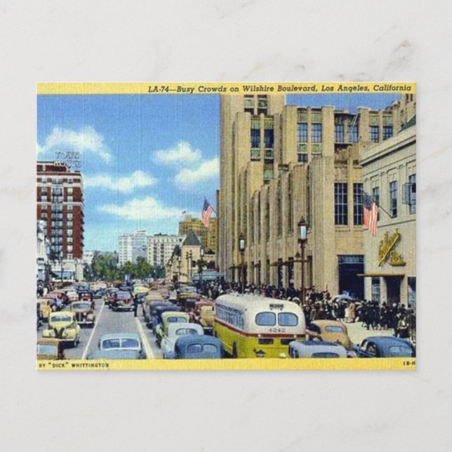 Cartão Postal Cartão-postal antigo - Los Angeles, Califórnia (Frente)