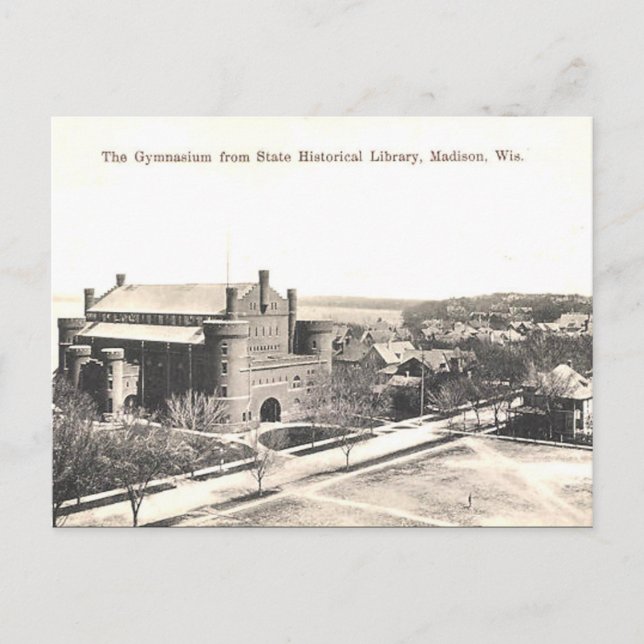 Cartão Postal Cartão-postal antigo - Madison, Wisconsin, EUA (Frente)