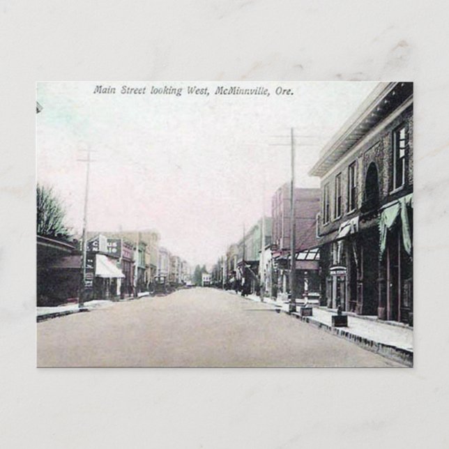 Cartão Postal Cartão-postal antigo - McMinnville, Oregon, EUA (Frente)