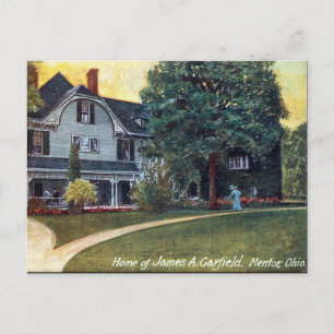 Cartão Postal Cartão-postal antigo - Mentor Ohio, Casa de Garfi