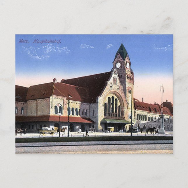 Cartão Postal Cartão-postal antigo - Metz, França (Frente)