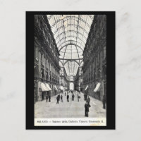Cartão-postal antigo - Milão, Galleria