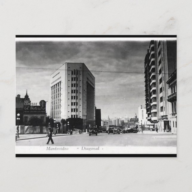 Cartão Postal Cartão-postal antigo - Montevidéu, Uruguai (Frente)