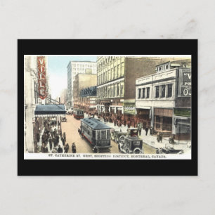 Cartão Postal Cartão-postal antigo, Montreal, Rua, Rua Catherin