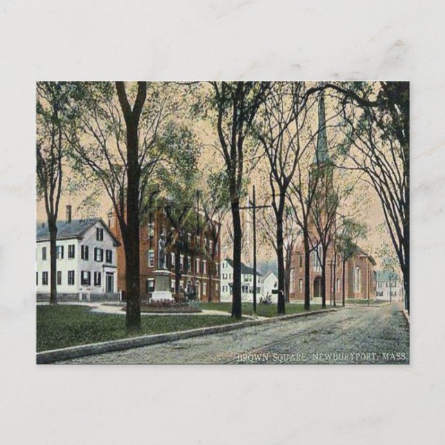 Cartão Postal Cartão-postal antigo - Newburyport, Massachusetts (Frente)
