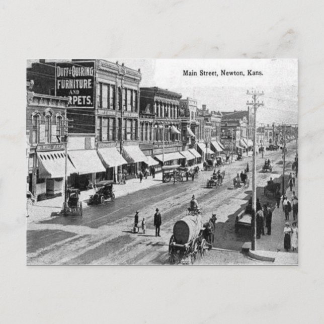 Cartão Postal Cartão-postal antigo - Newton, Kansas (Frente)