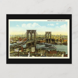 Cartão Postal Cartão-postal antigo - Nova Iorque, ponte Brooklyn