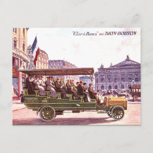 Cartão Postal Cartão-postal antigo - Ônibus Dion-Bouton em Par