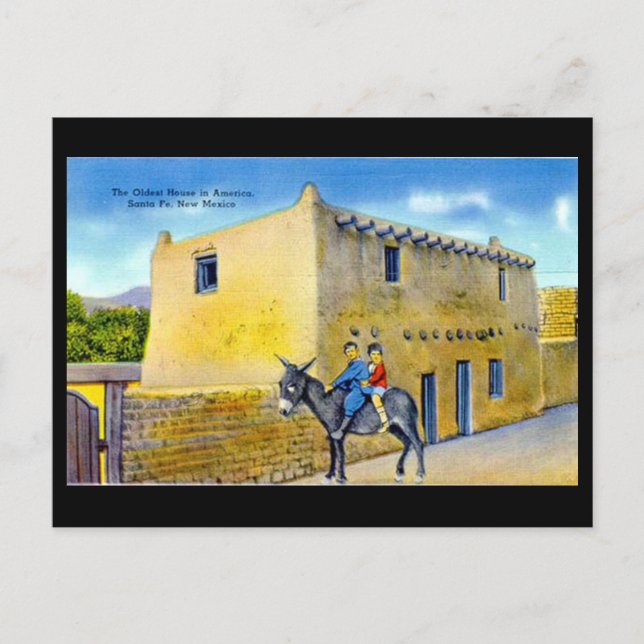 Cartão Postal Cartão-postal antigo - Papais noeis Fe, Novo Méxic (Frente)