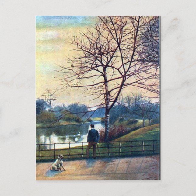 Cartão Postal Cartão-postal antigo - Parque Birkenhead. (Frente)