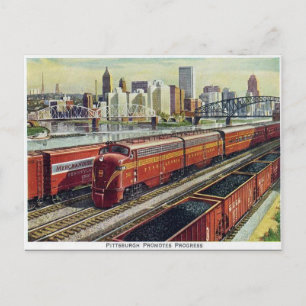 Cartão Postal Cartão-postal antigo - "Pittsburg promove o progre