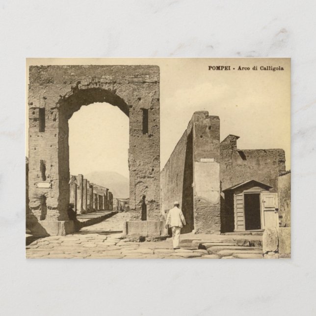 Cartão Postal Cartão-postal antigo - Pompei, Arco di Calligola (Frente)