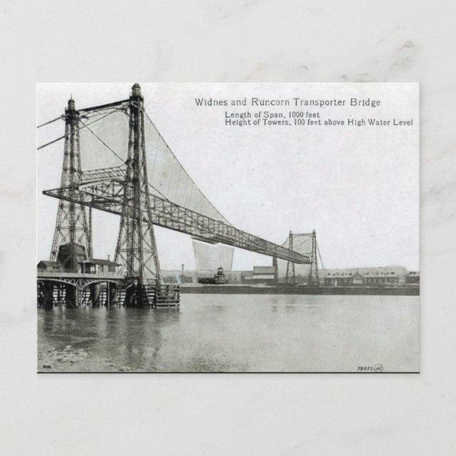 Cartão Postal Cartão-postal antigo - Ponte do Transportador Widn (Frente)