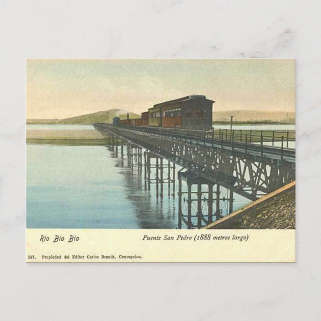 Cartão Postal Cartão-postal antigo - Rio Bio Bio, Chile (Frente)