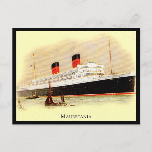 Cartão Postal Cartão-postal antigo - RMS Mauretania (Frente)